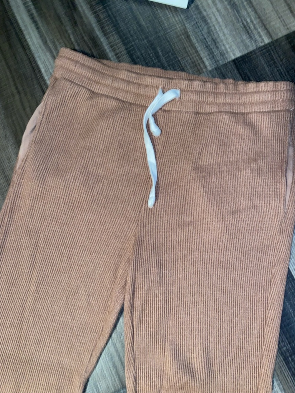 American Eagle Brown Knit Flared Sweatpants - Picture 3 of 9